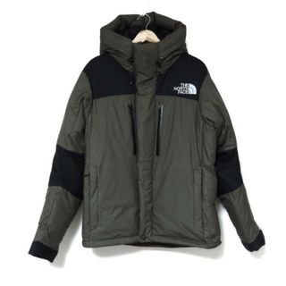 ザノースフェイス(THE NORTH FACE)のTHE NORTH FACE(ノースフェイス) ダウンジャケット サイズL美品  - ND92240 カーキ×黒 冬物/フード付き(ダウンジャケット)