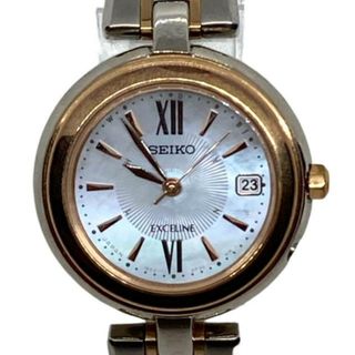 セイコー(SEIKO)のSEIKO(セイコー) 腕時計美品  エクセリーヌ 1B22-0CM0 SS 白(腕時計)