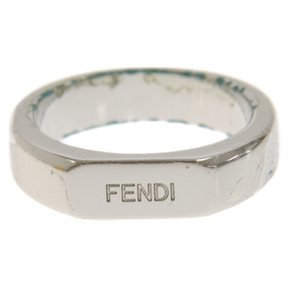 フェンディ(FENDI)のFENDI フェンディ LOGO NARROW RING ロゴナローリング シルバー 21号(リング(指輪))