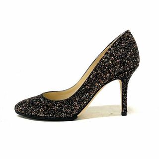 ジミーチュウ(JIMMY CHOO)のJIMMY CHOO(ジミーチュウ) パンプス 35 レディース美品  - 黒×ブラウン ラメ グリッター(ハイヒール/パンプス)