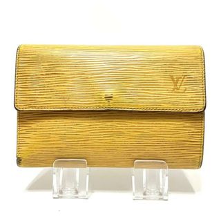 ルイヴィトン(LOUIS VUITTON)のLOUIS VUITTON(ルイヴィトン) 3つ折り財布 エピ ポルトトレゾールエテュイパピエ M63719 ジョーヌ レザー（LVロゴの刻印入り）(財布)