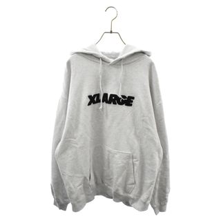 エクストララージ(XLARGE)のX-LARGE エクストララージ STANDARD LOGO HOODED SWEATSHIRT スタンダード ロゴ フーディ プルオーバーパーカー 101233012007 グレー(パーカー)