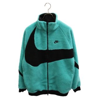 ナイキ(NIKE)のNIKE ナイキ BIG SWOOSH BOA JACKET ロゴ刺繍 リバーシブル ボア ジャケット BQ6546-301 ブルー/ブラック(フライトジャケット)