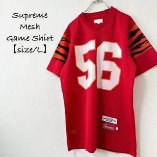 Supreme - 美品★Supremeシュプリーム★メッシュゲームシャツ★56★赤オレンジ白黒★L