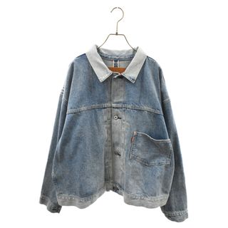 リーバイス(Levi's)のLevi's リーバイス ×BEAMS SUPER WIDE TRUCKER JACKET A8424 ×ビームス スーパーワイドトラッカージャケット デニムジャケット ブルー(Gジャン/デニムジャケット)