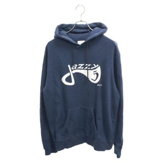 UNIFORM EXPERIMENT ユニフォームエクスペリメント 23SS × FRAGMENT JAZZY JAY JAZZY 5 SWEAT HOODIE × フラグメント ジャジージェイ ジャジーファイブ プルオーバーパーカー ネイビー UE-230001