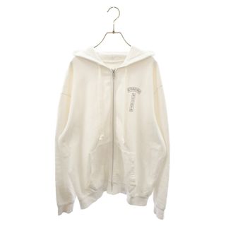 クロムハーツ(Chrome Hearts)のCHROME HEARTS クロムハーツ Back Arch Logo USA Zip Up Hoodie バックアーチロゴUSAジップアップフーディ パーカー ホワイト(パーカー)