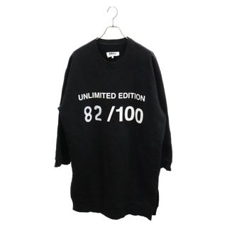 MM6 - MM6 Maison Margiela エムエムシックスメゾンマルジェラ 19AW UNLIMITED EDITION アンリミテッドエディション クルーネックスウェットトレーナー ワンピース ブラック S32CU0063 S25387 レディース