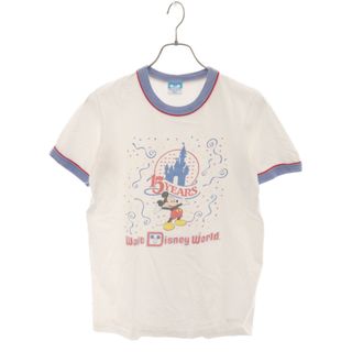 VINTAGE ヴィンテージ 80S Disney 15years Ringer 半袖Tシャツカットソー ホワイト(Tシャツ/カットソー(半袖/袖なし))