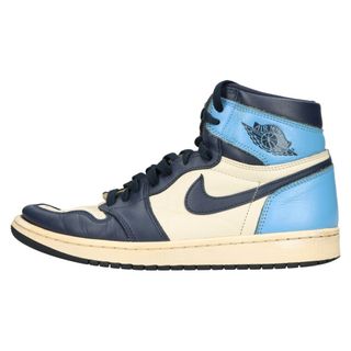 ナイキ(NIKE)のNIKE ナイキ AIR JORDAN1 RETRO HIGH OG OBSIDIAN UNIVERSITY BLUE 555088-140 エアジョーダン1 レトロ ハイカットスニーカー オブシディアン ブルー US9/27cm(スニーカー)