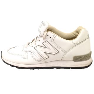 ニューバランス(New Balance)のNew Balance ニューバランス M670WWG レザー ローカット スニーカー ホワイト US10/28cm(スニーカー)