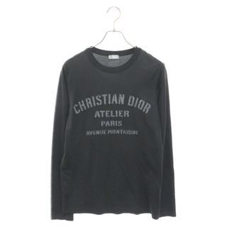 ディオール(Dior)のDIOR ディオール 20AW Atelier Logo L/S Tee アトリエロゴプリント 長袖Tシャツ ロングスリーブカットソー 043J611A0589 ブラック(Tシャツ/カットソー(七分/長袖))