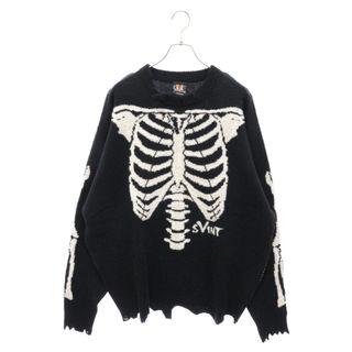 SAINT MICHAEL セントマイケル 22AW ×VLONE KNIT BONE ヴィーロン ボーンニット USED加工 SM-A22-0000-094 ブラック(ニット/セーター)