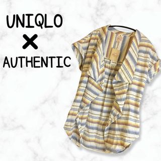 ユニクロ(UNIQLO)の新品★UNIQLO ユニクロ　ブラウス　シャツ　羽織り　カーディガン半袖　M(シャツ/ブラウス(半袖/袖なし))