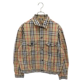 シュプリーム(Supreme)のSUPREME シュプリーム 22SS ×Burberry Denim Trucker Jacket バーバリー チェック デニムトラッカージャケット ブラウン(Gジャン/デニムジャケット)