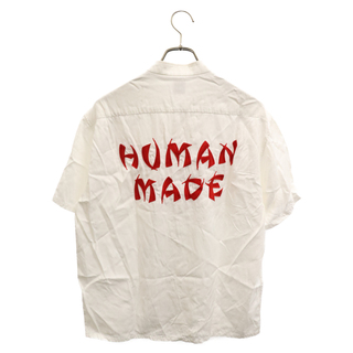 ヒューマンメイド(HUMAN MADE)のHUMAN MADE ヒューマンメイド KUNG-FU SHIRTS ロゴ刺繍 半袖レーヨン チャイナシャツ ホワイト(シャツ)