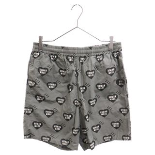 ヒューマンメイド(HUMAN MADE)のHUMAN MADE ヒューマンメイド HEART ALOHA SHORTS ロゴプリント アロハショートパンツ ハーフパンツ グレー HM23PT013(ショートパンツ)