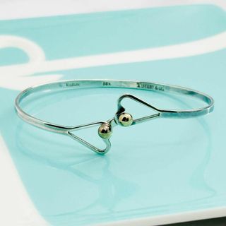 ティファニー(Tiffany & Co.)のTiffany ティファニー　フックアンドアイ　ハート　バングル　コンビ(ブレスレット/バングル)