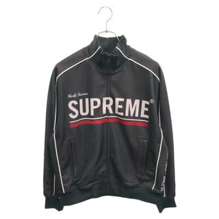 シュプリーム(Supreme)のSUPREME シュプリーム 22AW World Famous Jaquard Track Jacket ワールド フェーマス トラック ロゴ ジップアップ ジャケット ブラック(フライトジャケット)