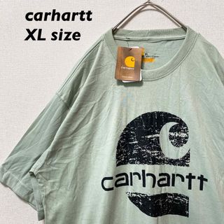 日本未発売【新品タグ付き】カーハート　半袖Tシャツ　ビッグプリント　緑色　XL