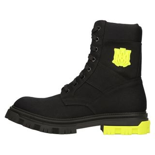 アミリ(AMIRI)のAMIRI アミリ MILITARY COMBAT BOOT ミリタリーコンバットブーツ ハイカットスニーカー ブラック/イエロー PF22MFB002-001(ブーツ)