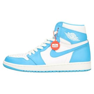 ナイキ(NIKE)のNIKE ナイキ AIR JORDAN1 RETRO HIGH UNC エアジョーダン1 ノースカロライナ ハイカットスニーカー ブルー/ホワイト US10/28.0cm 555088-117(スニーカー)