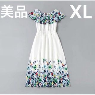 【早い者勝ち！】花柄　親子リンクコーデ　ワンピース　XL(ロングワンピース/マキシワンピース)