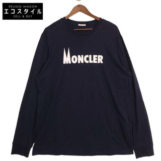 モンクレール(MONCLER)のモンクレール 23年製 ネイビー LS T-SHIRT ラバー立体ロゴ 長袖Tシャツ XXL(その他)