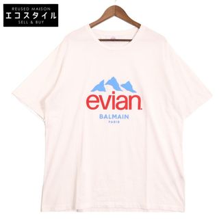 バルマン(BALMAIN)のバルマン ×evian ホワイト ロゴ Tシャツ XL(その他)