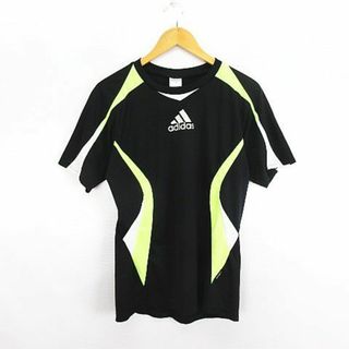 アディダス(adidas)のアディダス Tシャツ 半袖 クルーネック 切替 ロゴ L ブラック ※EKM(その他)