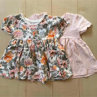 NEXT - 【next】半袖 Tシャツ 花柄・ピンク 2-3y(98cm) 2着