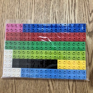 レゴデュプロ(レゴ デュプロ)のレゴデュプロ　LEGO  基本ブロック　まとめ売り　赤　青　黄緑　白　黒　ピンク(積み木/ブロック)