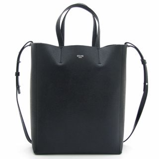 celine - 良品 セリーヌ トートバッグ CABAS バーティカル カバ スモール 189813 ブラック CELINE イタリア製 2way ショルダーバッグ 黒 A4対応 通勤 通学 ユニセックス