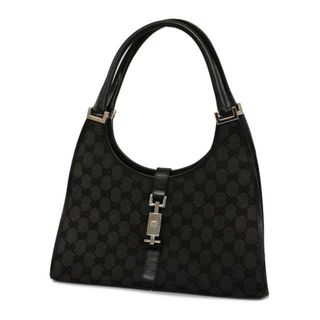 グッチ(Gucci)の【4id4691-r】グッチ ショルダーバッグ/GGキャンバス/ジャッキー/002 1067/キャンバス/レザー/ブラウン/ブラック/シルバー金具 【中古】 レディース(ショルダーバッグ)