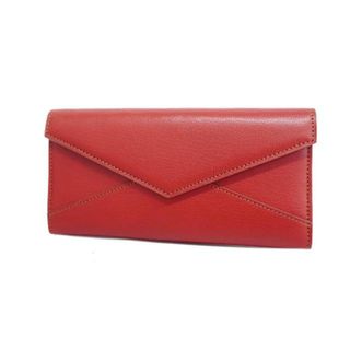 カルティエ(Cartier)の【4id4696】カルティエ 長財布/レ マスト/レザー/レッド/シルバー金具 【中古】 レディース(財布)