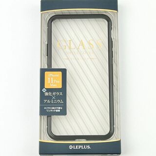 新品 iPhone 11 Pro Max ガラス アルミケース 透明 黒 高品質(iPhoneケース)