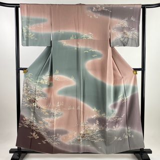 訪問着 身丈157.5cm 裄丈62cm 正絹 秀品 【中古】(着物)