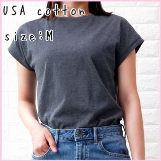 USA cottonノースリーブTシャツM(Tシャツ(半袖/袖なし))