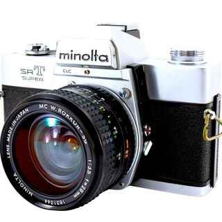 ニコン(Nikon)のMINOLTA SRT SUPER 28mm F3.5 モルト交換済 #7084(フィルムカメラ)