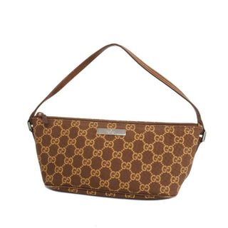 グッチ(Gucci)の【4id4777】グッチ ポーチ/039 1103/キャンバス/ブラウン/シルバー金具 【中古】 レディース(ポーチ)