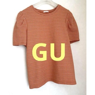 ジーユー(GU)のGU  ジーユー　ギンガムチェックTシャツ(Tシャツ(半袖/袖なし))