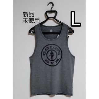 ゴールドジム(GOLD'S GYM)の新品未使用 ゴールドジム 薄手 ストレッチ タンクトップ Lサイズ  グレー(タンクトップ)