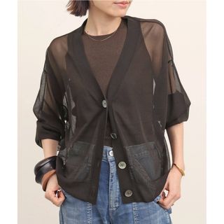 アパルトモンドゥーズィエムクラス(L'Appartement DEUXIEME CLASSE)のL'Appartement Sheer Cardigan アパルトモン(カーディガン)