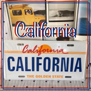 California カリフォルニアUS限定アルミCARナンバープレート1点物(その他)