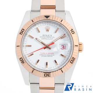 ロレックス(ROLEX)のロレックス ターノグラフ 116261 ホワイト バー 3列 オイスターブレス D番 メンズ 中古 腕時計(腕時計(アナログ))