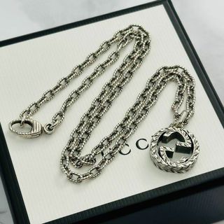 Gucci - GUCCI グッチ　ネックレス　インターロッキング　GG アラベスク 燻