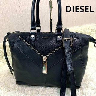 DIESEL - B279.ディーゼル【牛革×羊革】2wayバッグ ハンド：ショルダーバッグ 黒