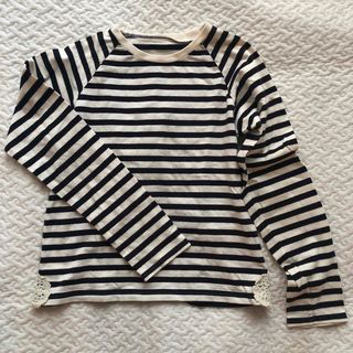 フェリシモ(FELISSIMO)のボーダーカットソー　サイド刺繍　140(Tシャツ/カットソー)