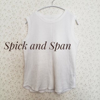 Spick and Span  タンクトップ ノースリーブ ホワイト(Tシャツ/カットソー(半袖/袖なし))