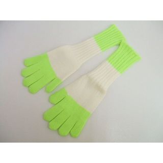 EZ DO by EACH TIME 新品 Border Gloves サイズS 手袋 イエロー ホワイト メンズ イーチタイム【中古】1-0311T♪(手袋)